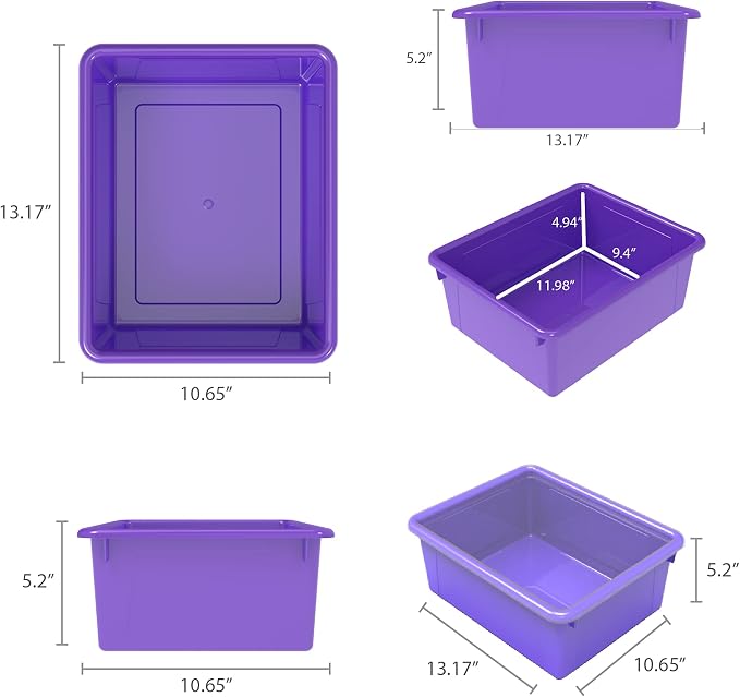 Storex Letter Size Deep Storage Tray – Organizer Bin - Image 6