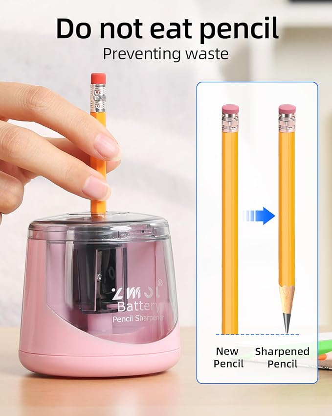 ZMOL Battery Powered Electric Pencil Sharpener, Small Battery Operated Pencil - Image 5