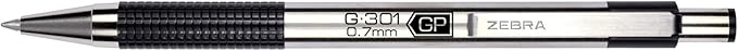 Zebra Pen G-301 Retractable Gel Pen, 0.7mm Medium Point, Stainless Steel Barrel - Image 4