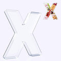 11" Acrylic Letter Charcuterie Box, Reusable Fillable Alphabet Number Shaped by RUFHVTY