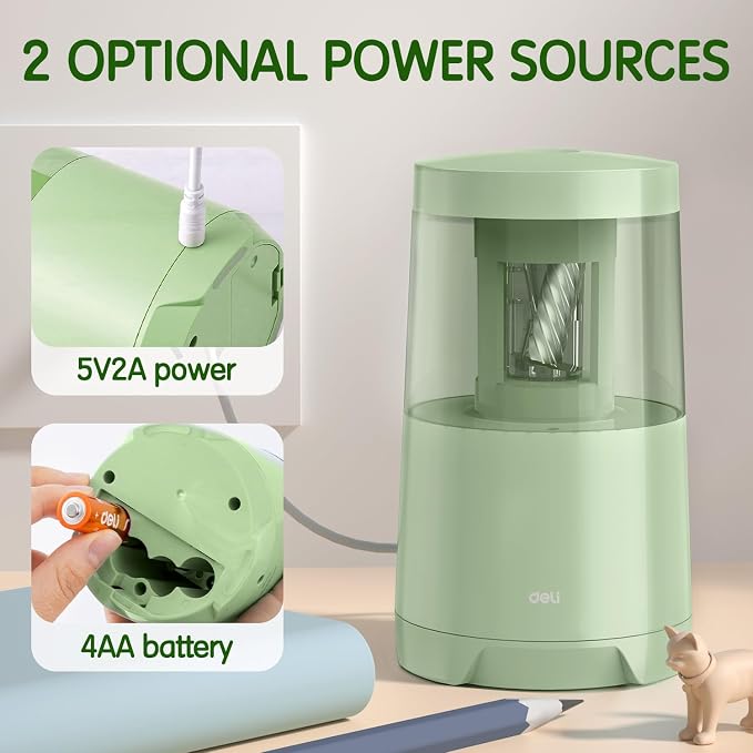 Deli Electric Pencil Sharpener, Automatic Pencil Sharpeners - Image 5