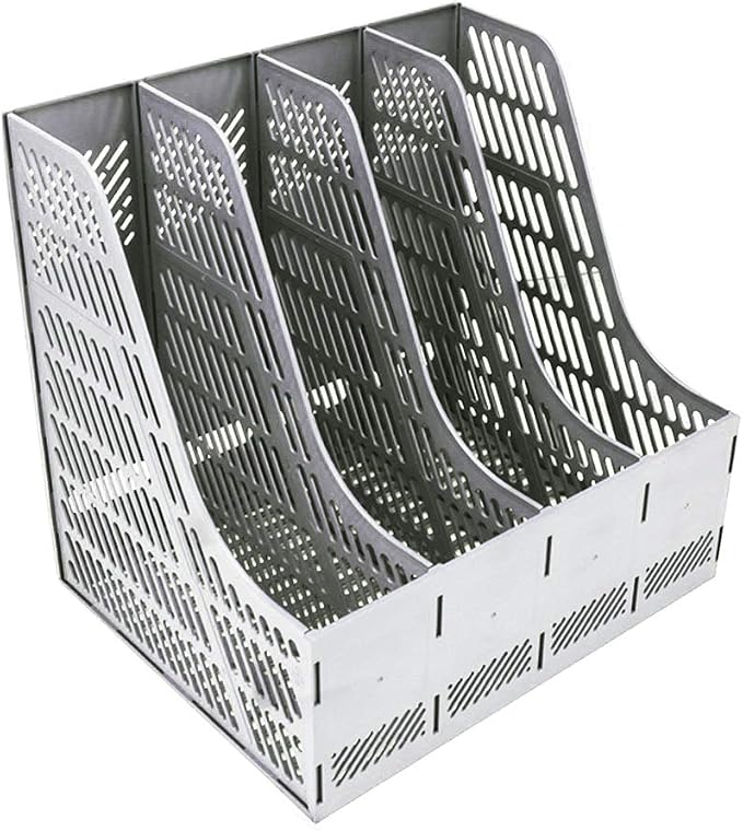 SAYEEC Sturdy Magazine Holder Organizer Desktop 4 Compartment File Holders - Image 7