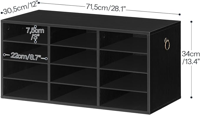 HOOBRO Countertop Mail Sorter, Wooden Literature Organizer, Student Mailbox - Image 3