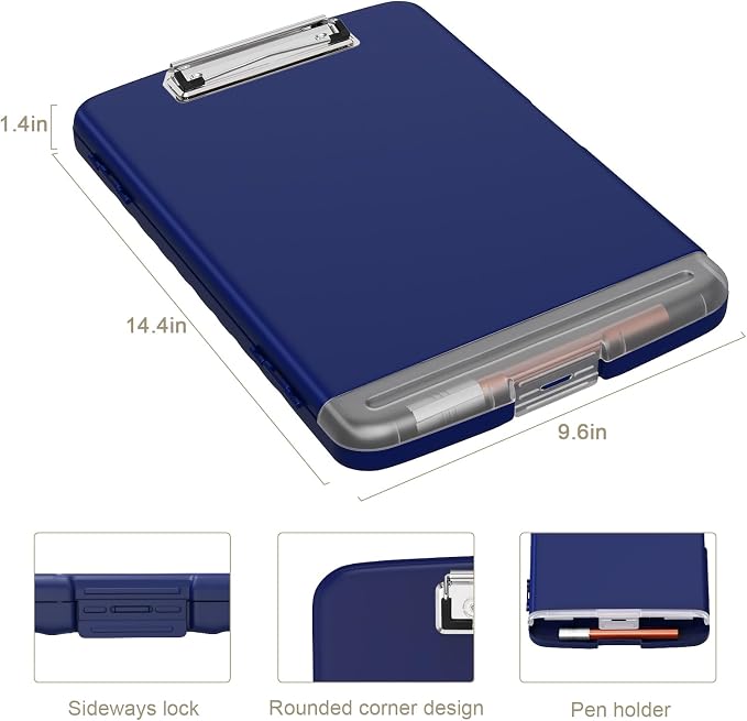 Piasoenc Clipboard with Storage, 8.5 x 11 Organization Box with Pen Holder and - Image 3