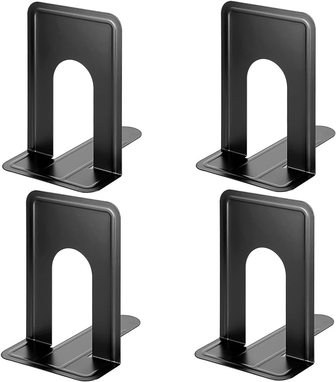 MaxGear 8.5 in Extra Large Heavy Duty Metal Book Ends, Bookends by MaxGear