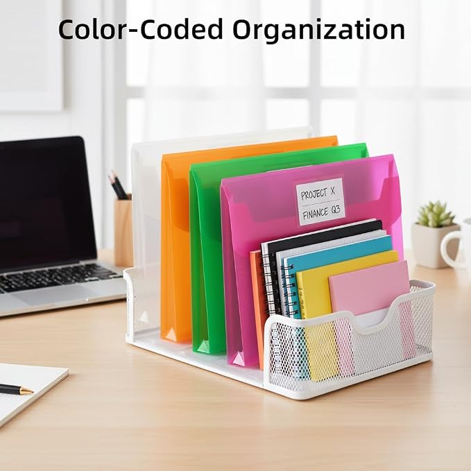 10 Pack Plastic Envelopes with Snap Closure, TFDLCG zm Poly File Envelopes with - Image 2