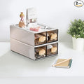 2 PACK Desk Organizer with Drawer Stackable Storage Drawer Small Desktop Drawer by DETEIN
