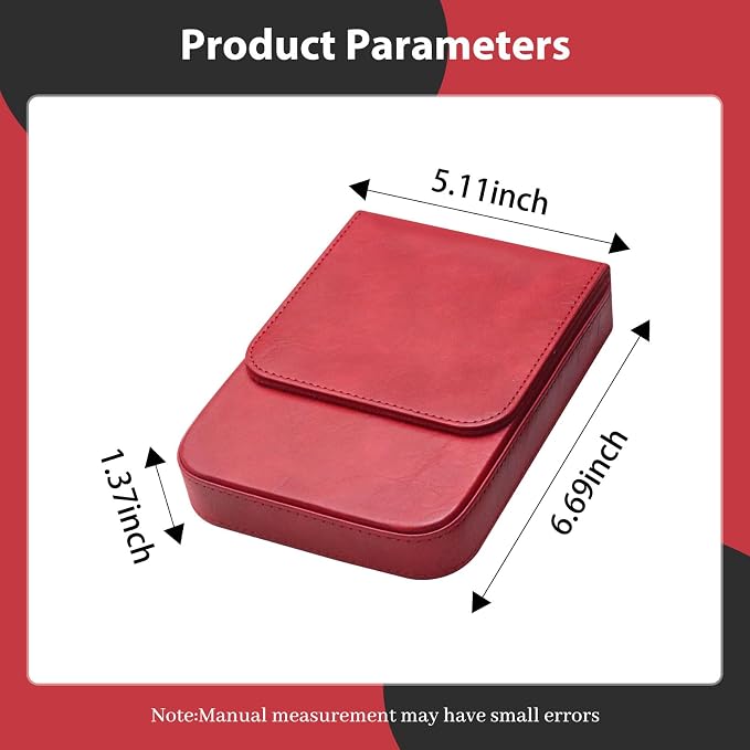 PU Leather 6 Fountain Pen/Pencil Tray Case, Magnetic Closure - Image 2