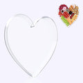 11" Acrylic Heart Shaped Charcuterie Board, Heart Plates by RUFHVTY