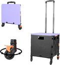FELICON SELORSS Foldable Utility Cart Folding Portable Rolling Crate-Purple | by FELICON