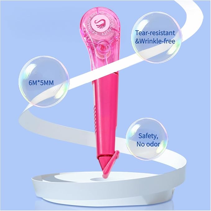 19.69ft Correction Tape Pen, 5-Count Pack, Dry Instantly, Stretch Resistant - Image 2