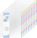 10 Sets 80Pcs Clear Sheet Protector Sleeves, Plastic 3 Ring Binder Dividers | by Prudiut