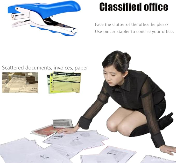 Stapler with 1000 Staples-Plier Stapler Save 60% Power, Good - Image 4