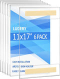 Acrylic Sign Holder 11 x 17 inches Vertical Wall Mount Sign Holders Clear by Ludery