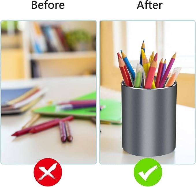 Pen holder, aluminum alloy waterproof pen holder, desktop simple and modern - Image 5