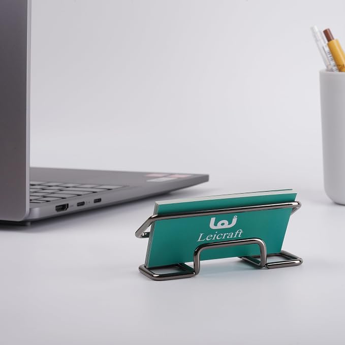 Business Card Holder for Desk, Cute Metal Card Organizers and Office Desk - Image 4
