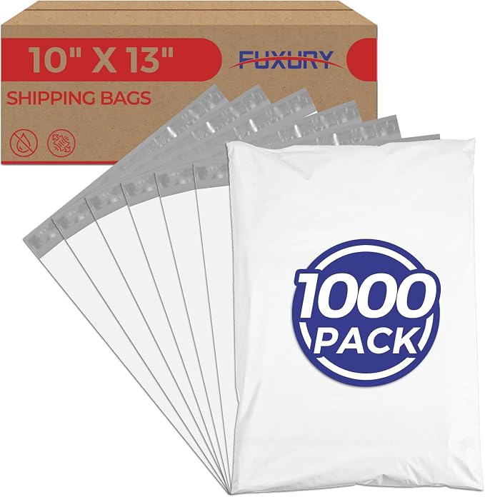 Fuxury Poly Mailers 10x13 Inch 1000Pcs, Bulk Shipping Bags by Fuxury