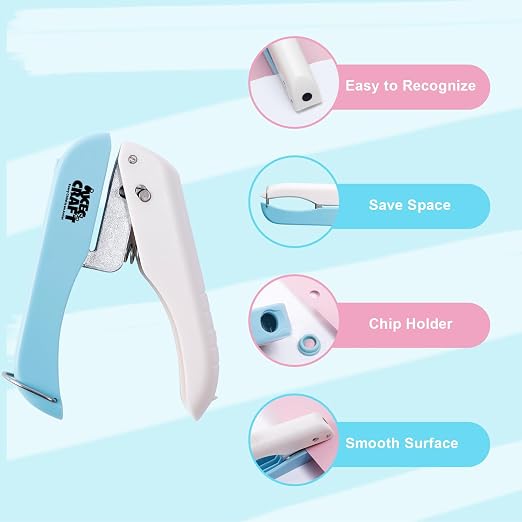 UCEC 2pcs Circle Handheld Hole Paper Punch, 1/4 Inch Punchers - Image 4