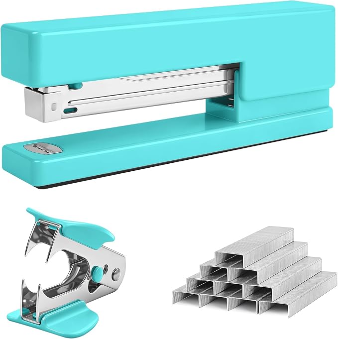 Stapler 25 Sheet Capacity with 830 Staples and Staple Remover, Full Strip by Elmeplh