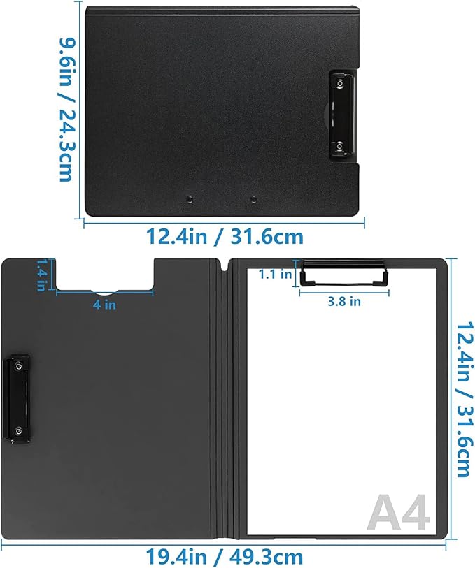 2 Pack Foldable Clipboards, A4 Office Clipboard Folder - Image 5