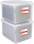 STAPLES Store & Slide Plastic File Box Latching, Letter/Legal Size by Staples
