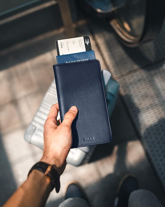 VULKIT Passport Holder Wallet RFID Blocking Travel Wallet - Image 6