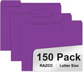 File Folder, RAZCC 150 Pack 1/3 Cut Tab File Folders Letter Size, Folders by RAZCC