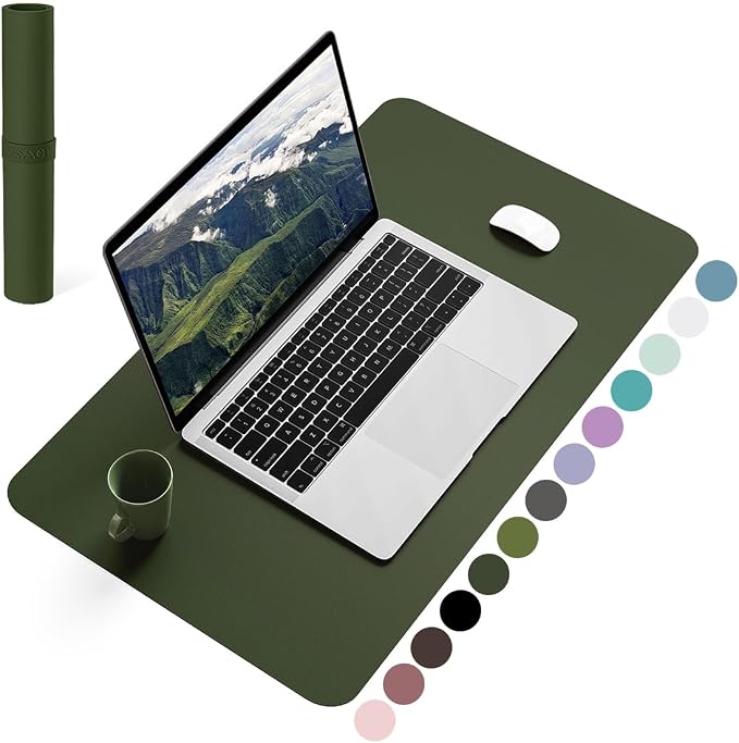 YSAGi Non-Slip Leather Desk Pad, Waterproof Laptop Computer Desk Keyboard Mat by YSAGi