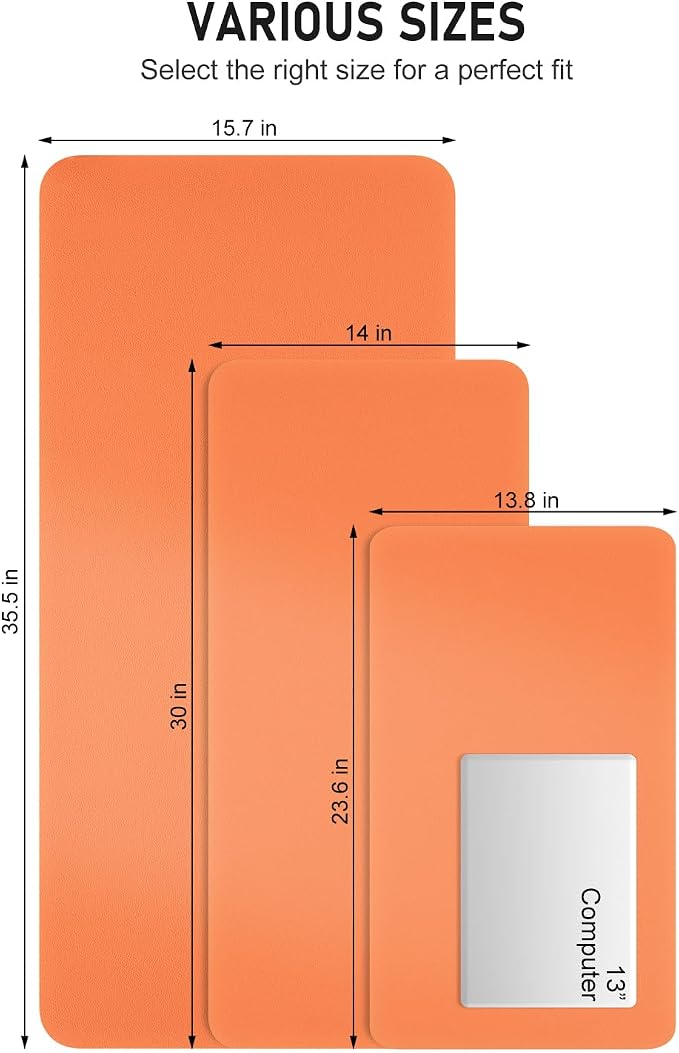 Desk Pad, 35.5" x 17" PU Leather Non-Slip Desk Mat Large Mouse Pad - Image 6