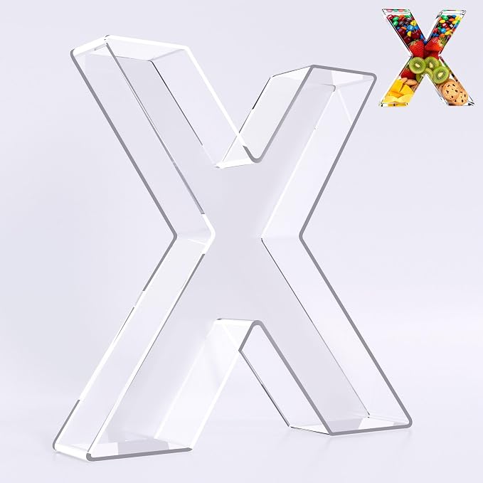 Ledido 10’’ Acrylic Letter Charcuterie Board Box, Reusable Fillable Serving Tray by Ledido