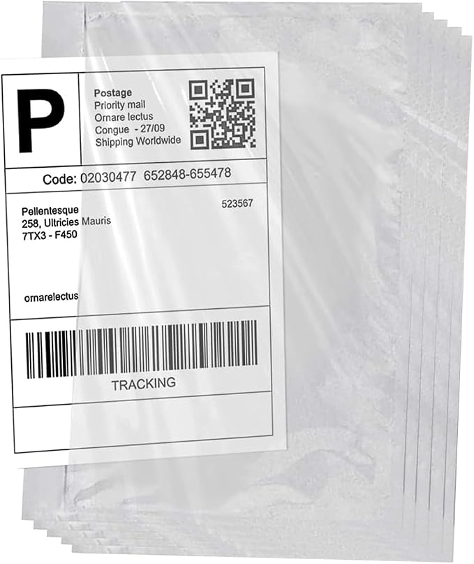 7.5'' x 5.5'' Packing List Pouches, Shipping Label Envelopes Clear by Alitamei