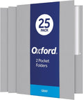 Oxford Twin-Pocket Folders, Textured Paper, Letter Size, Holds 100 Sheets by Oxford