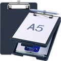 Meiikun Small Clipboard with Storage, A5 Clipboards with Pen Holder, Half by Meiikun