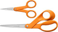 Fiskars Original Orange Handled Scissors 2-Piece Set, Paper and Fabric Supplies by Unknown