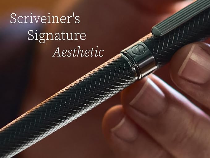 Scriveiner All Black Ballpoint Pen -Stunning Luxury All Metal Matt Black Pen - Image 6