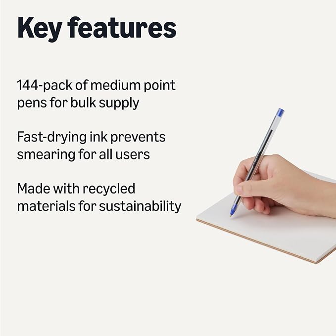 Amazon Basics Ballpoint Pens, Medium Point 1.0mm - Image 2