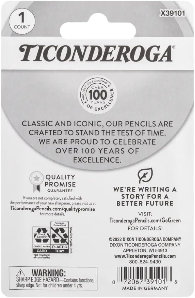 Ticonderoga My First Pencil Sharpener, 1 Hole, Large Barrel - Image 5