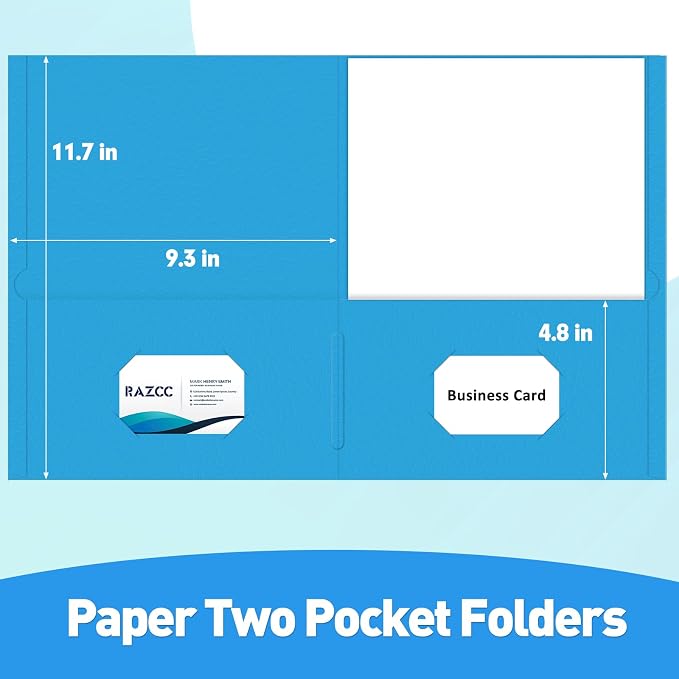 Two Pocket Folders, RAZCC 75 Pack 2 Pocket Folders Fit Letter Size Paper - Image 2