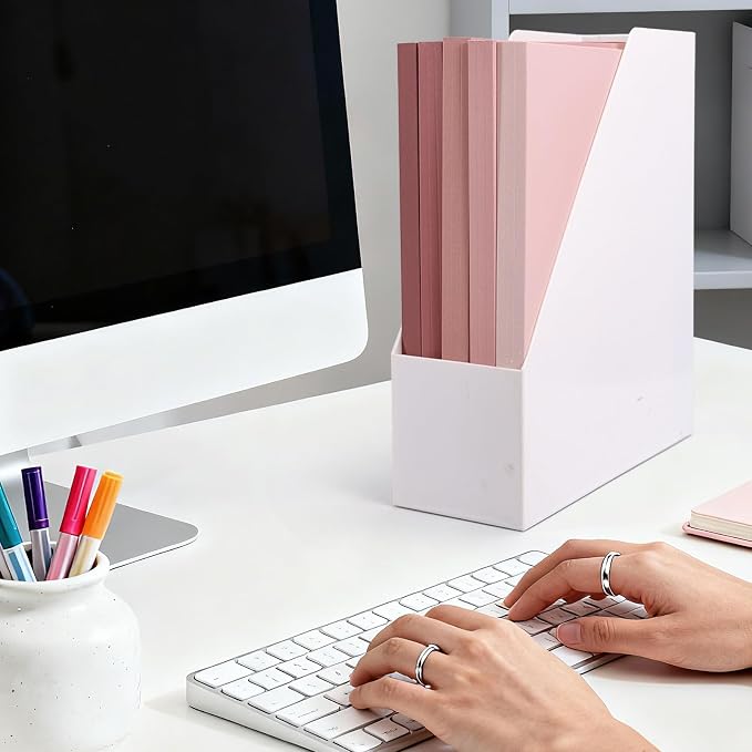 Whaline 24 Pack Dusty Pink File Folders Letter Size 6 Colors Gradient Pink File - Image 6