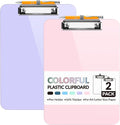 Sooez Plastic Clipboard with Pen Holder, Clip Boards 8.5x11 with Low Profile by Sooez