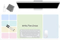 LOUKIN Erasable Dry Erase Desk Mat, Writing White Board, Non-Slip Desktop by LOUKIN