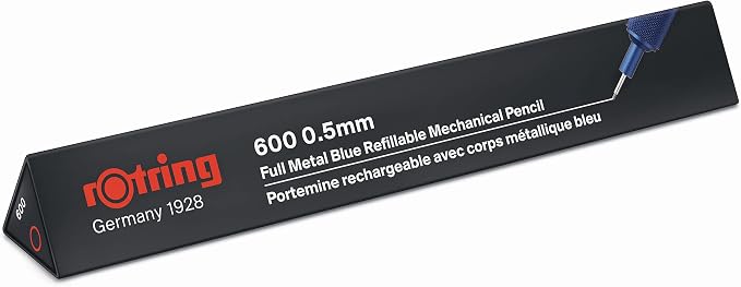 Rotring 600 Mechanical Pencil 0.5 mm Blue Full-Metal Pencil Body Hexagonal - Image 4