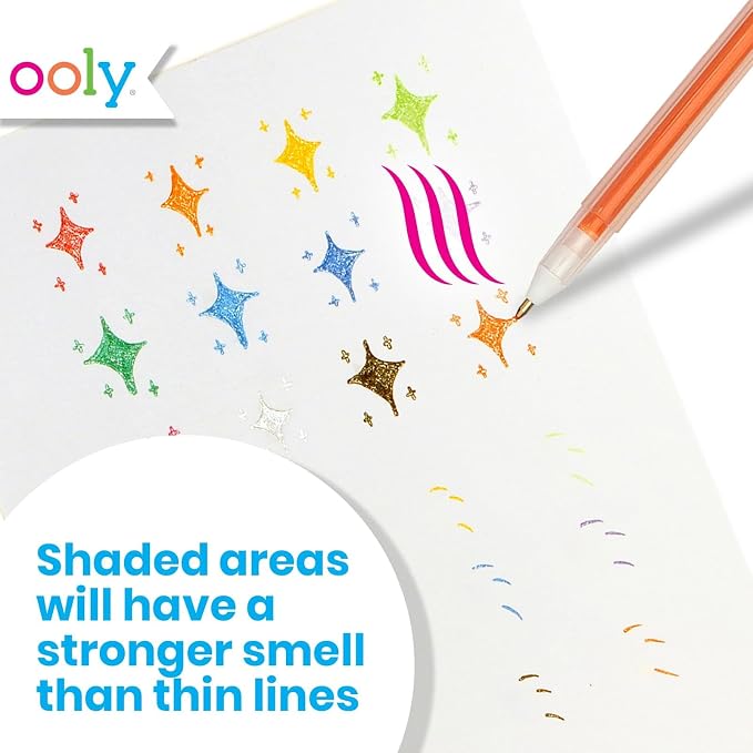Ooly Scented Yummy Yummy Glitter Gel Pens Set of 12-1.00mm NIB Scented Glitter - Image 5