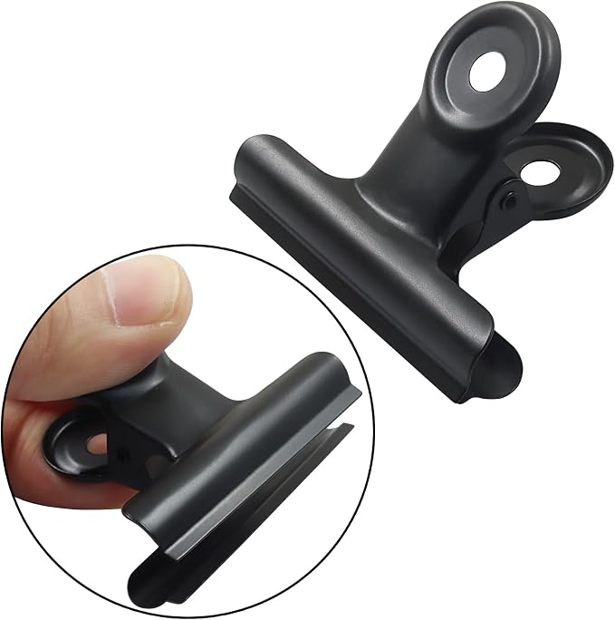 20 Pack Antique Black Bulldog Clips - 50mm Small Metal Paper Clips Clamps - Image 5
