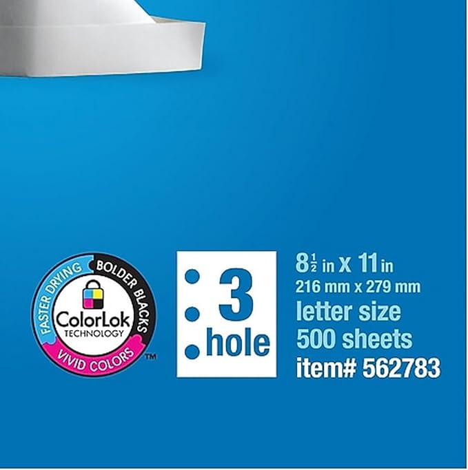 Staples Multipurpose Paper, 8 1/2 x 11, 3-Hole Punched, - Image 2