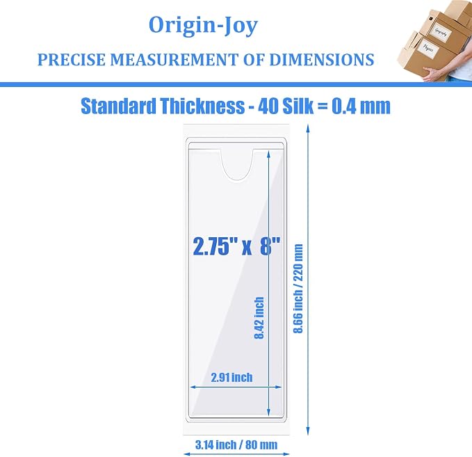 Origin-Joy 25 PCS Self-Adhesive Index Label Pockets - Image 2
