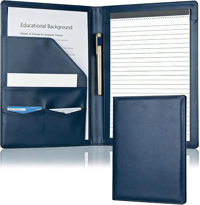 Padfolio Portfolio Binder, Faux Leather Folder, Resume Interview Legal Document - Image 8