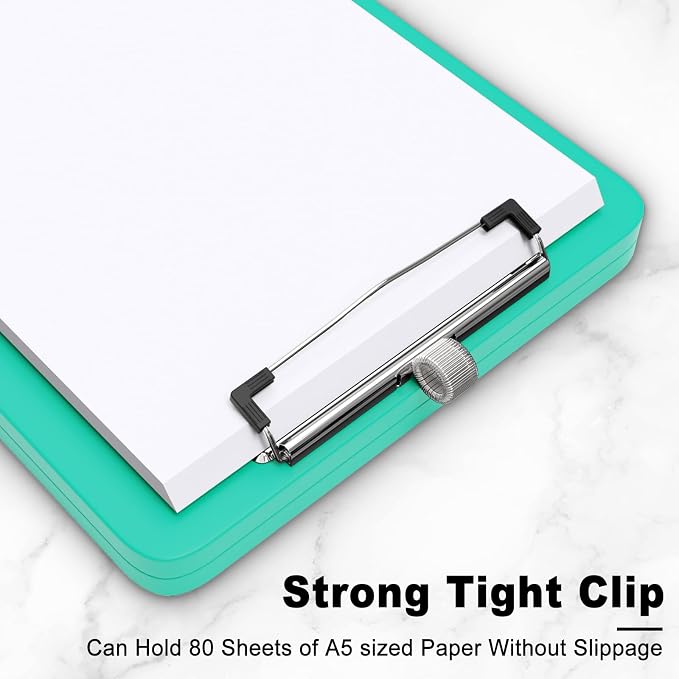 Hongri A5 Clipboard with Storage, Metal Retractable Pen Holder, 6 x 9'' Nursing - Image 4