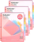 SUQJOY Binder Dividers with Pockets, Durable Plastic Subject Dividers with by SUQJOYOFFICE