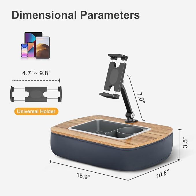 ERGONOV Tablet Pillow Stand for Lap Use, Adjustable iPad Holder - Image 7